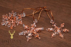 Schneeflocken-Anhänger, 3er Set