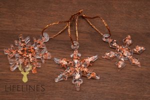 Schneeflocken-Anhänger, 3er Set