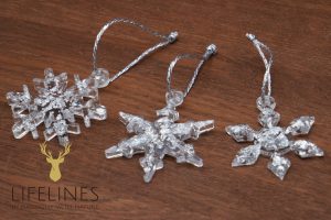 Schneeflocken-Anhänger, 3er Set