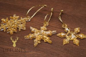 Schneeflocken-Anhänger, 3er Set