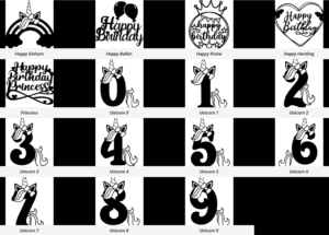 Cake Topper zum Geburtstag, Kuchenstecker aus Holz