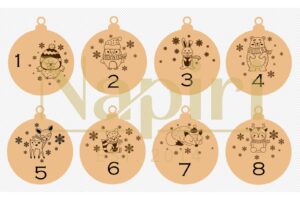 Personalisierte Weihnachtskugeln mit süßen Tiermotiven